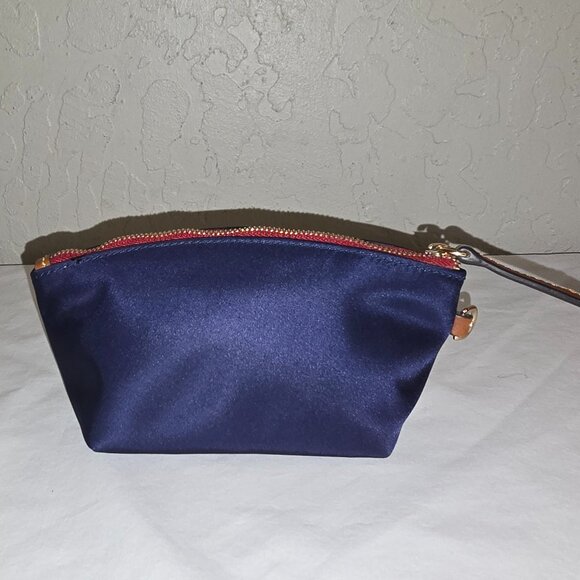 Dooney & Bourke Wayfarer Navy Blue Nylon Zip Cosmetic Bag / Coin Pouch FLAWLESS - Picture 6 of 10